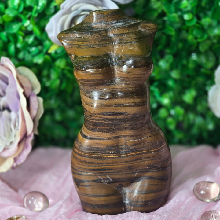 gemstone crystal - Tiger Eye Body Statue - The Lavish Essentials