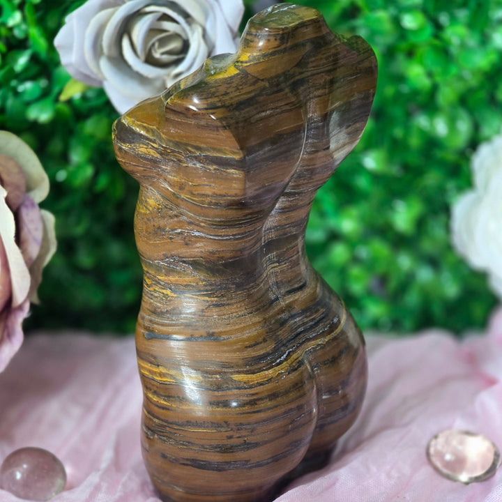 gemstone crystal - Tiger Eye Body Statue - The Lavish Essentials