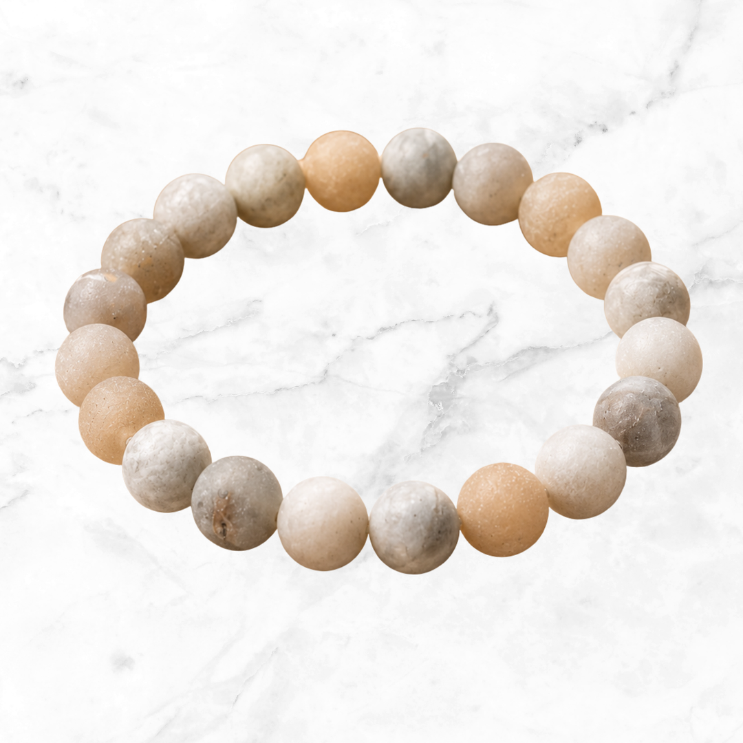 White Druzy Agate Bracelet